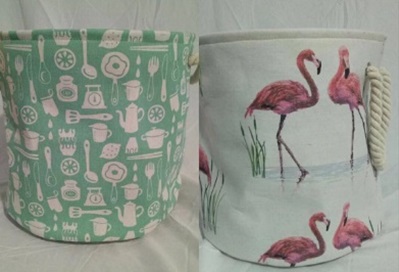 Кошик з бавовни арт. CLR620 (50шт) водонепроникне просочення, 2 види мікс, р-р кошика 35*35см, пакет