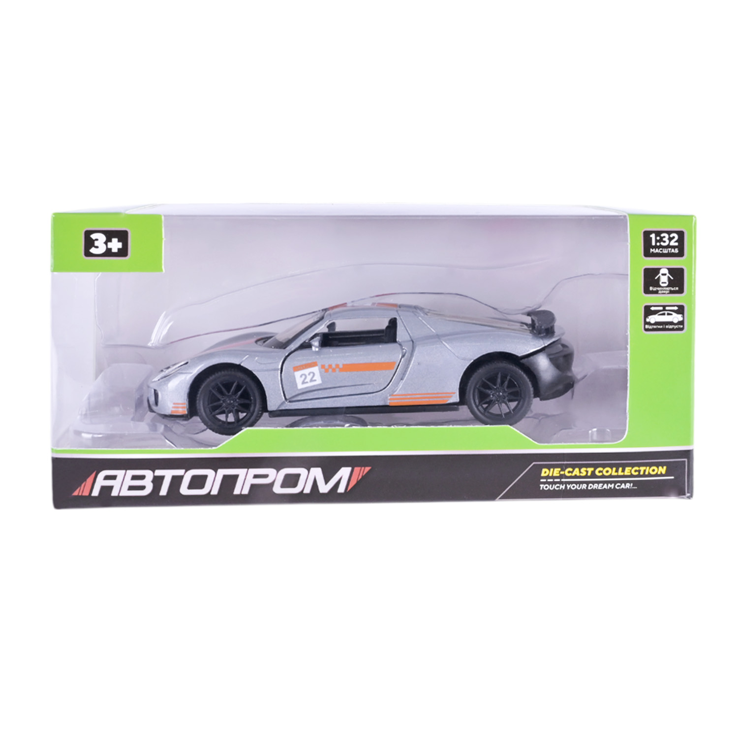 Машина мет. АВТОПРОМ арт. AP74216 (48шт) 1:32,2 цвета,откр.двери,короб. 16,5*7,5*7,5см