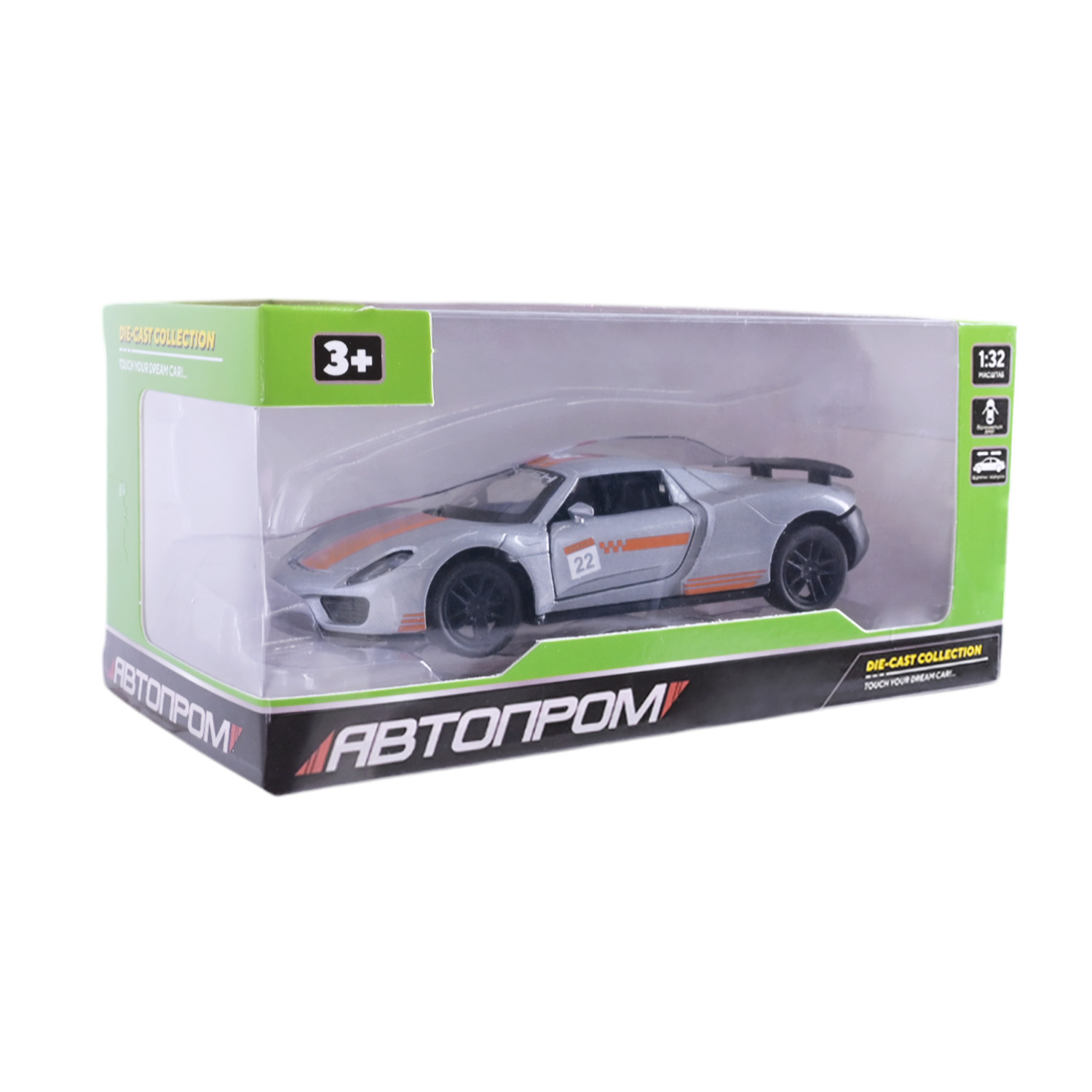 Машина мет. АВТОПРОМ арт. AP74216 (48шт) 1:32,2 цвета,откр.двери,короб. 16,5*7,5*7,5см