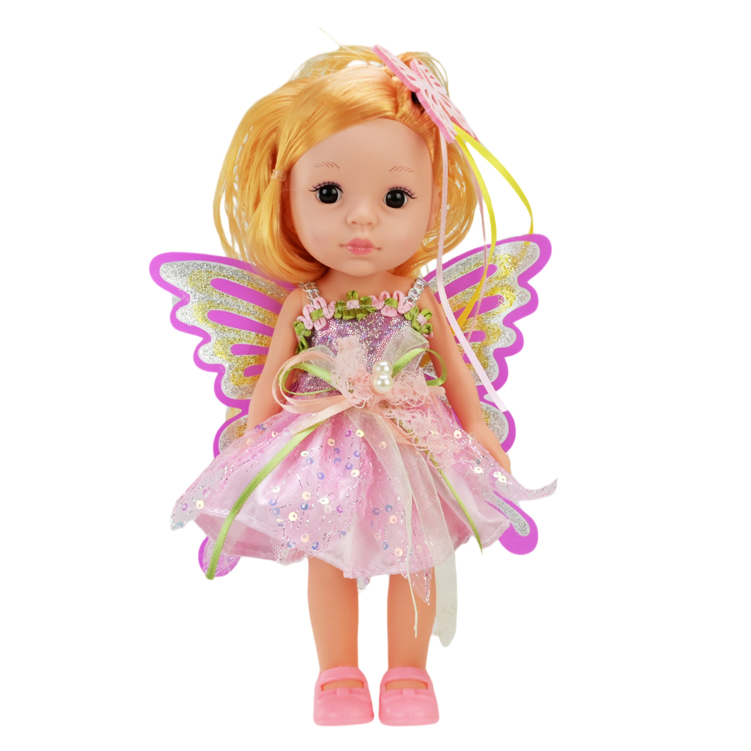 Лялька арт. H04-44/46 (48шт/2) мікс 2 види, в стильних сукнях короб. 30*8*18см