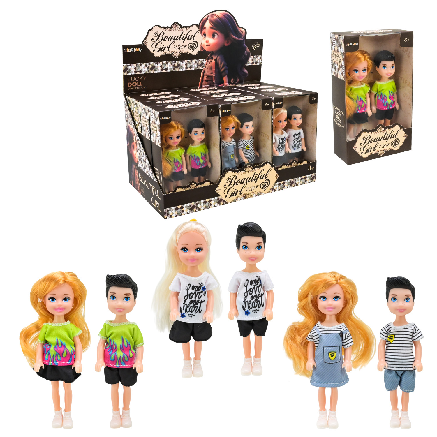 Лялька арт. 8586 (288шт/2)   мал, мікс видів,12 шт в д.б. ціна за 1 шт дисп.бокс. 29*21*20см