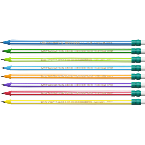 Олівець чорнографітовий "Єволюшн Стріпс", з гумкою