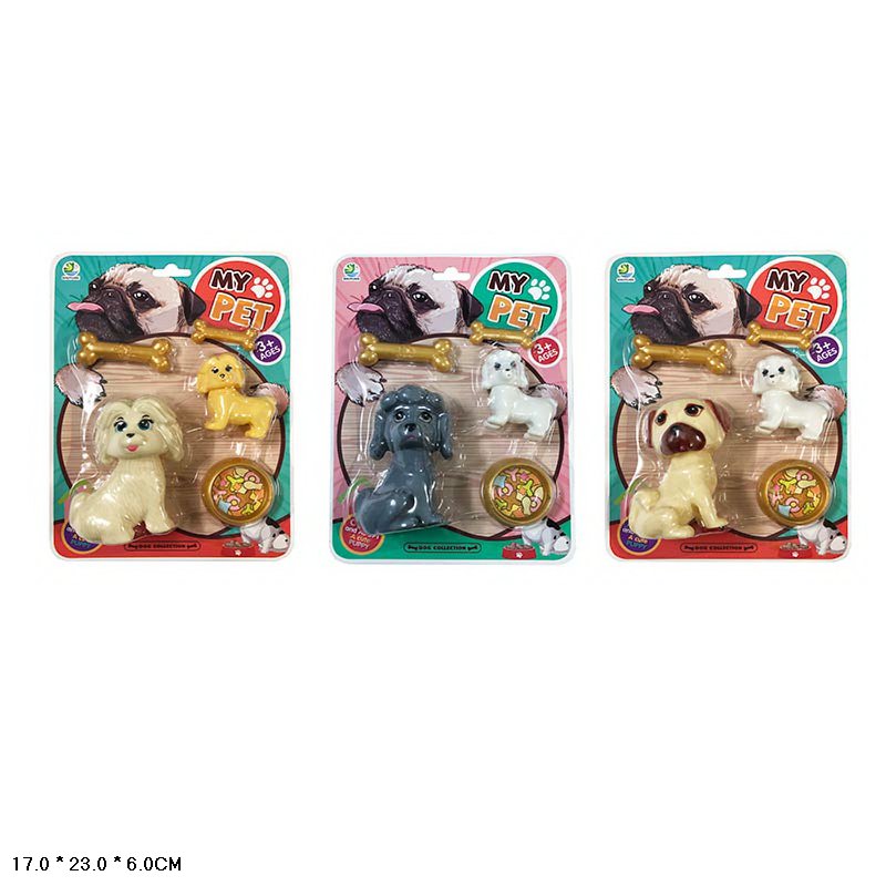 Пітомци арт. 933-7 (192шт/2)   мікс 3, собачки, аксес планш. 17*23*6