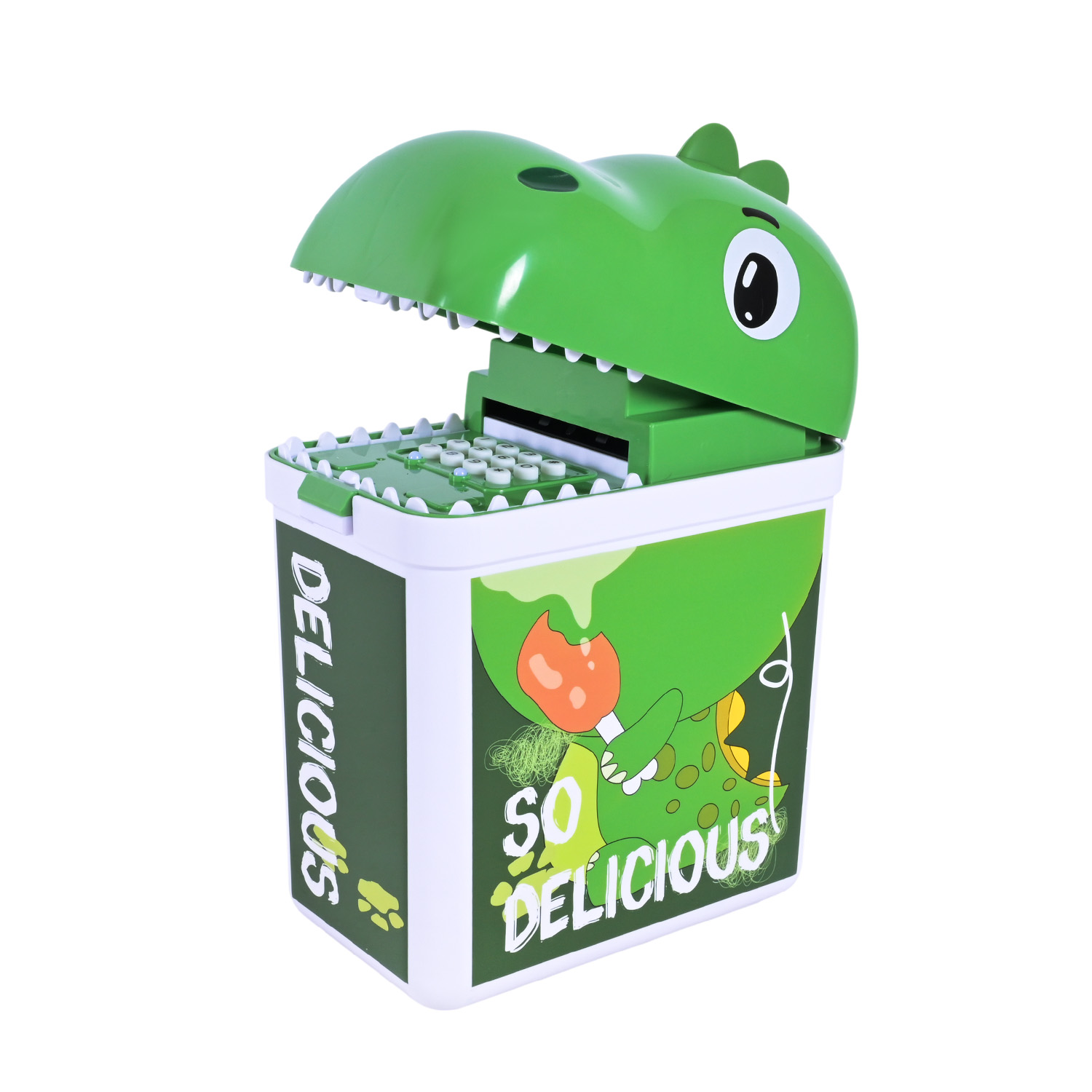 Сейф арт. 1521-1 (24шт) батар. світло, звук, у вигляді динозавра, аксес короб. 22*13*29