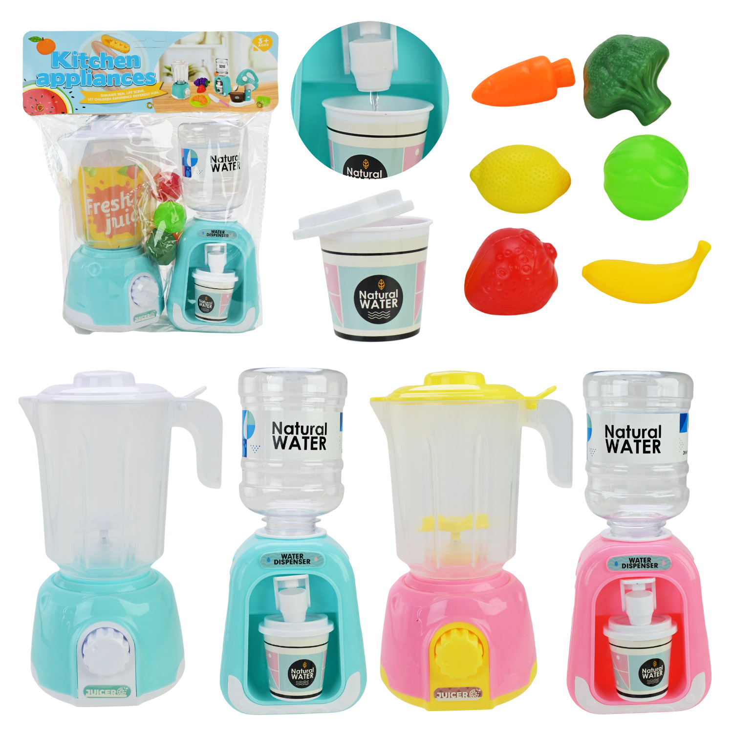 Побутова техніка арт. 1018-173 (96шт/2)   кулер, блендер, продукти пакет 28*28*7см