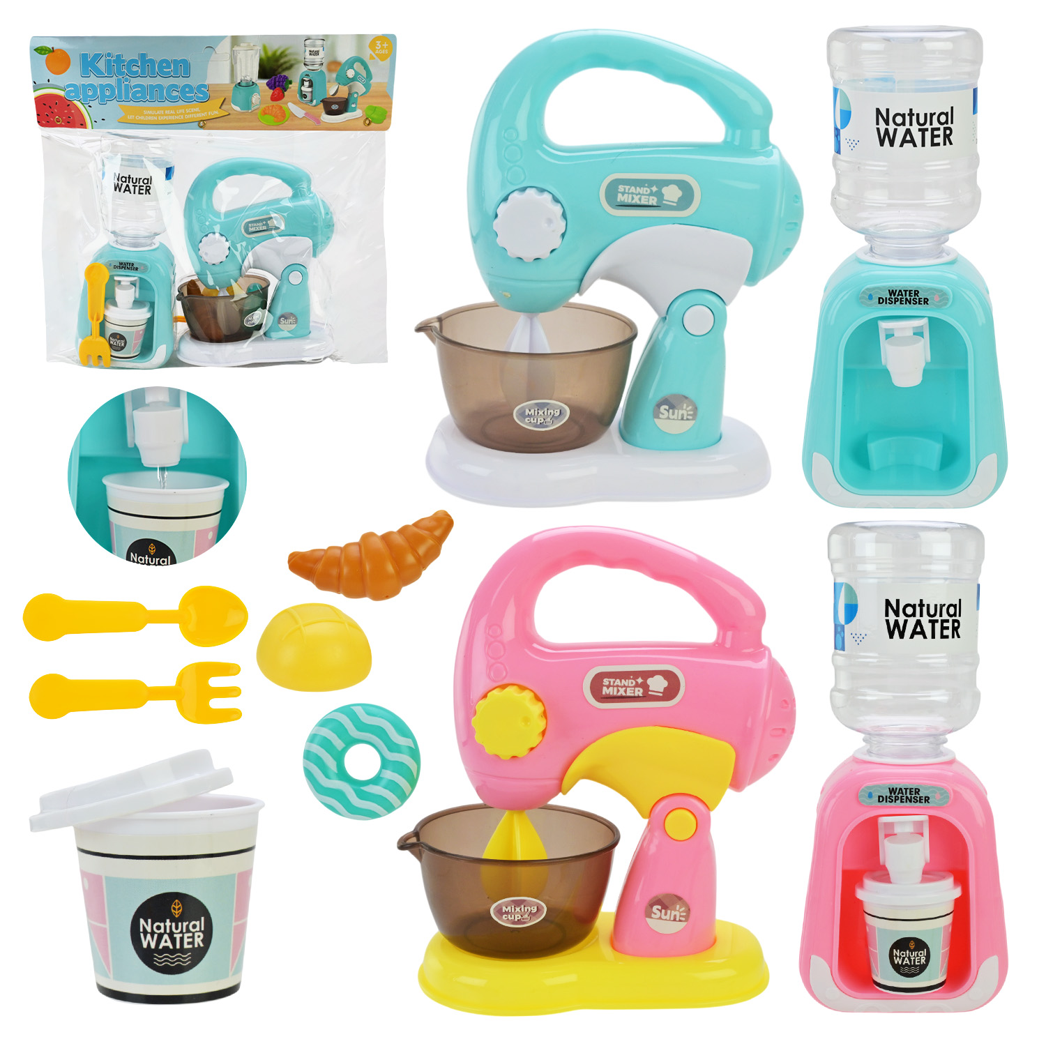 Побутова техніка арт. 1018-174 (72шт/2)   кулер, міксер, продукти пакет 28*28*7см