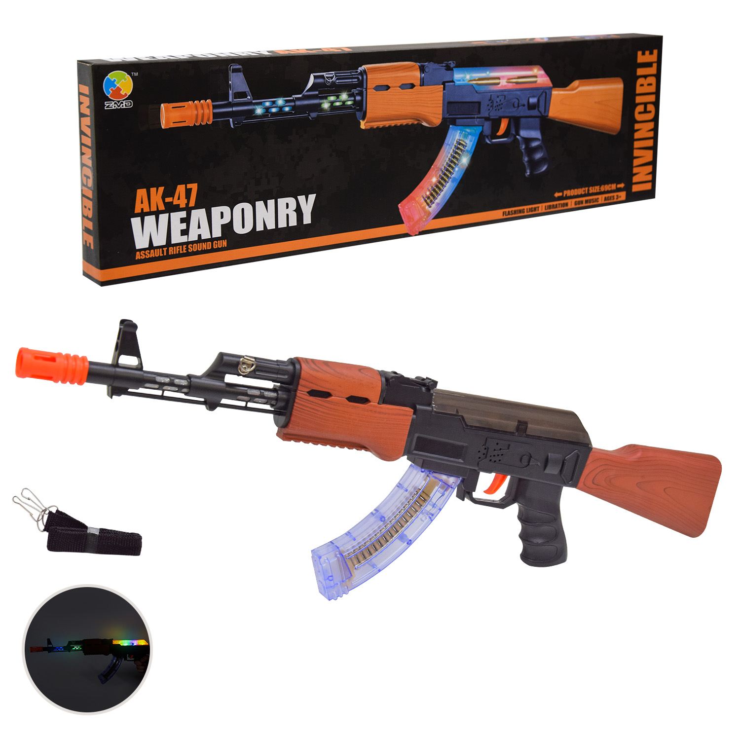 Автомат арт. 998-08 (96шт/2) батар. короб. 52,5*15,5*4см