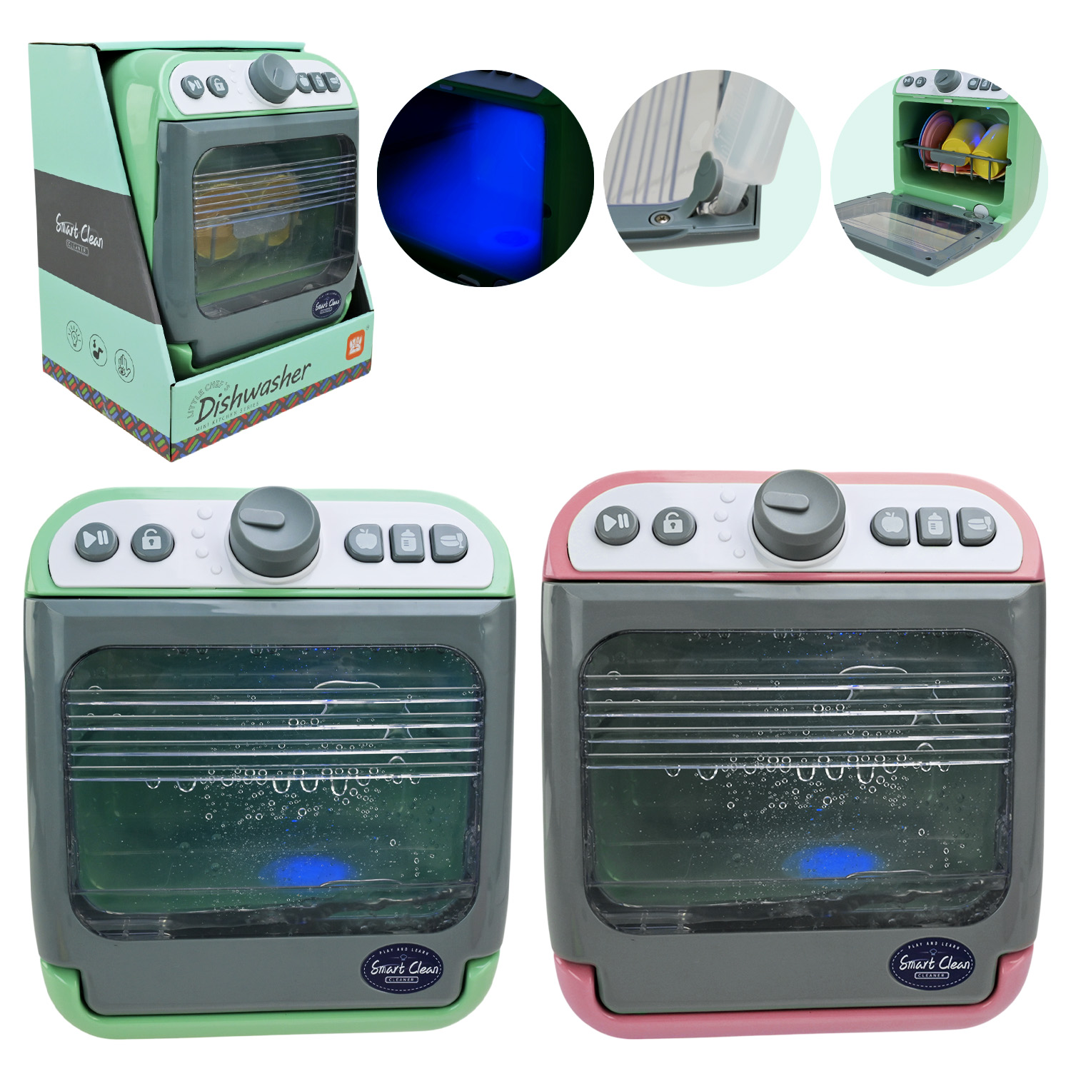 Посудомийна машина арт. LD-886A/B (24шт/2)  батар. мікс 2 види, світло, звук, вода, аксес короб. 18.7*15,5*23,5см