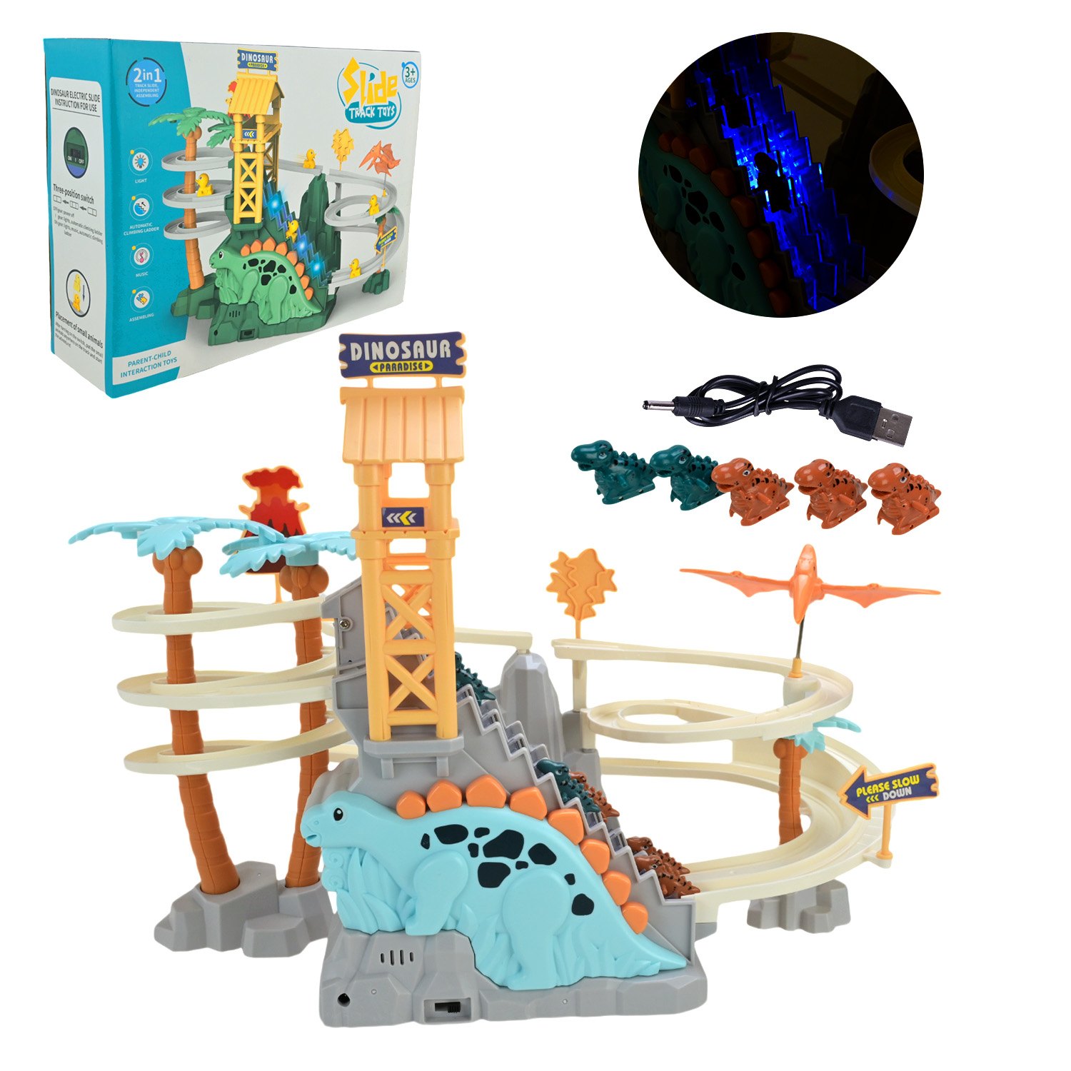 Трек арт. 551A-515 (36шт/2) батар. світло,звук, короб. 31*9*23,5см