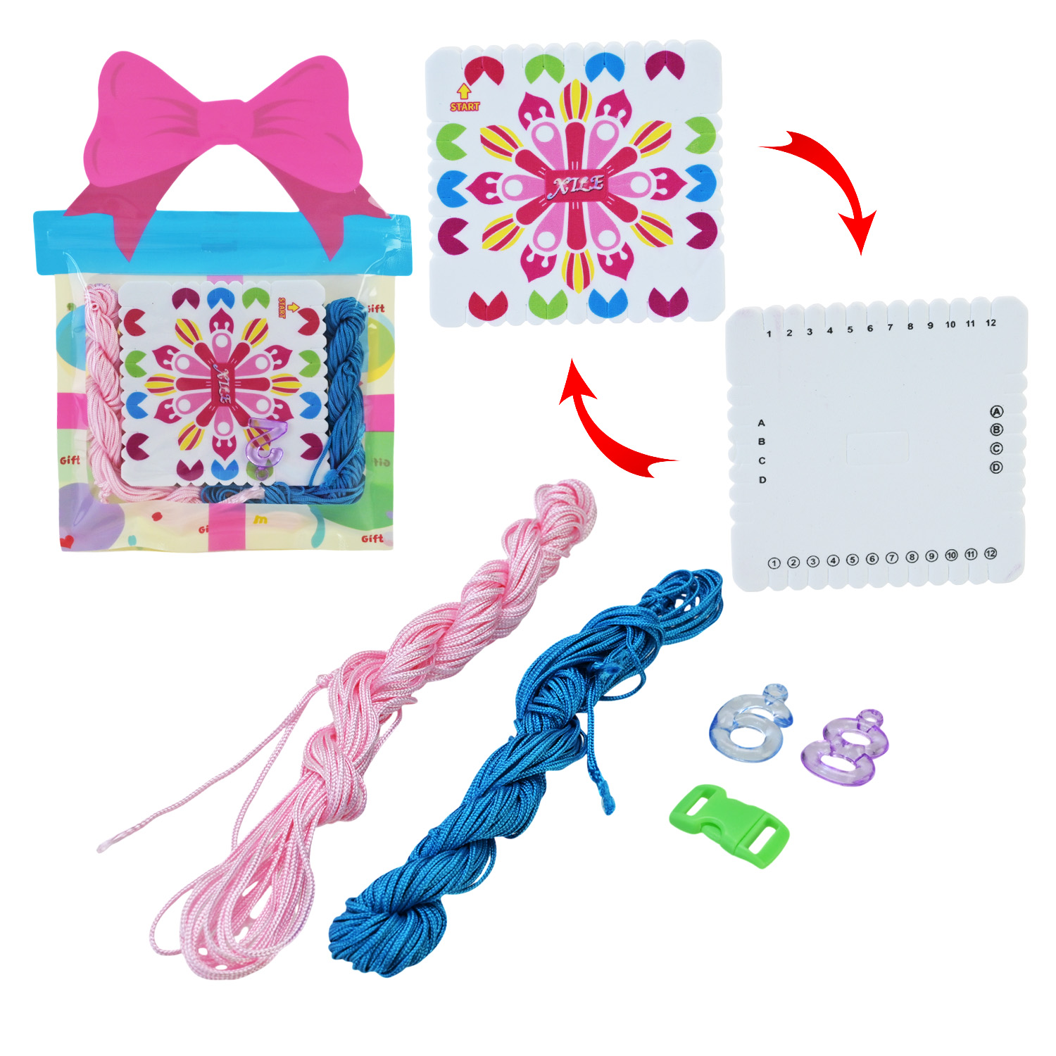 Набір для творчості арт. 22226/27/28/29 (360шт/2) 4 види мікс, пакет 25*19см