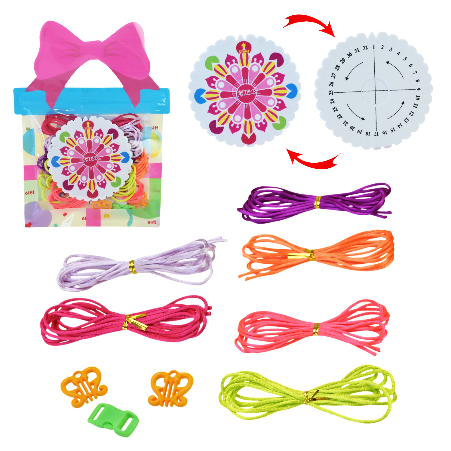 Набір для творчості арт. 22226/27/28/29 (360шт/2) 4 види мікс, пакет 25*19см