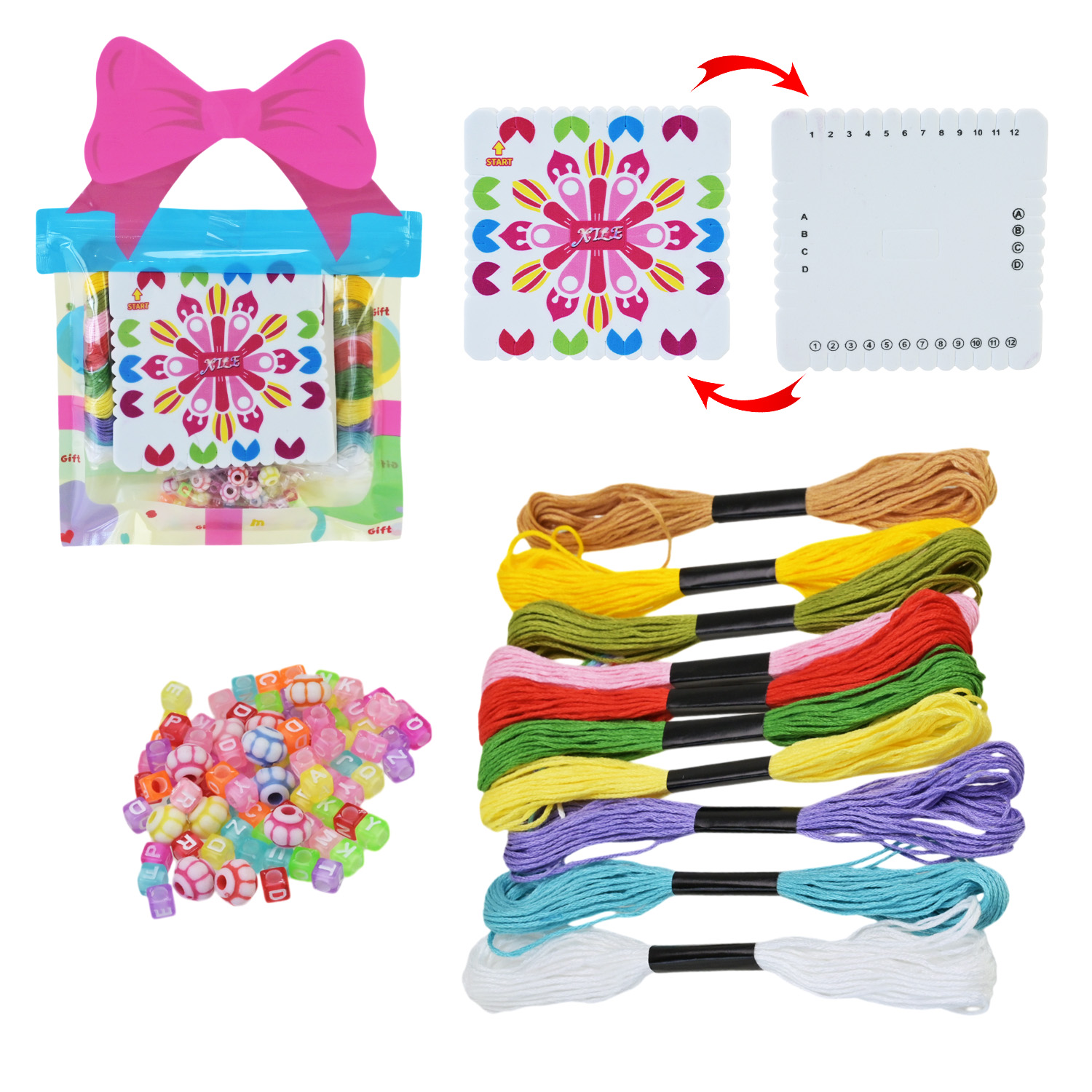 Набір для творчості арт. 22226/27/28/29 (360шт/2) 4 види мікс, пакет 25*19см