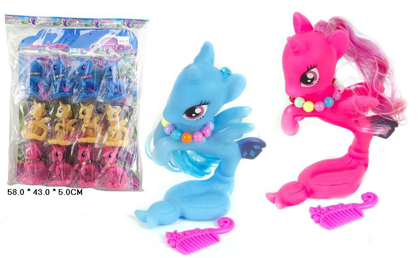 Поні арт. SM8012-28 (24шт) 3 види, з гребінцем,12шт на планш./Ціна за планшет/ 58*43*5 см