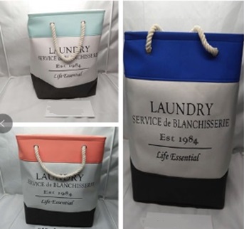 Кошик з бавовни арт. CLR624 (50шт) 3 види мікс, р-р корзини 40-30*53см, пакет