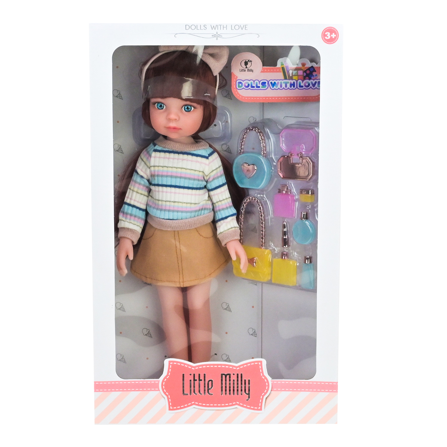 Лялька арт. 91099-I/J (36шт/2) мікс 2 види, в наборі аксес короб. 22*10*36см