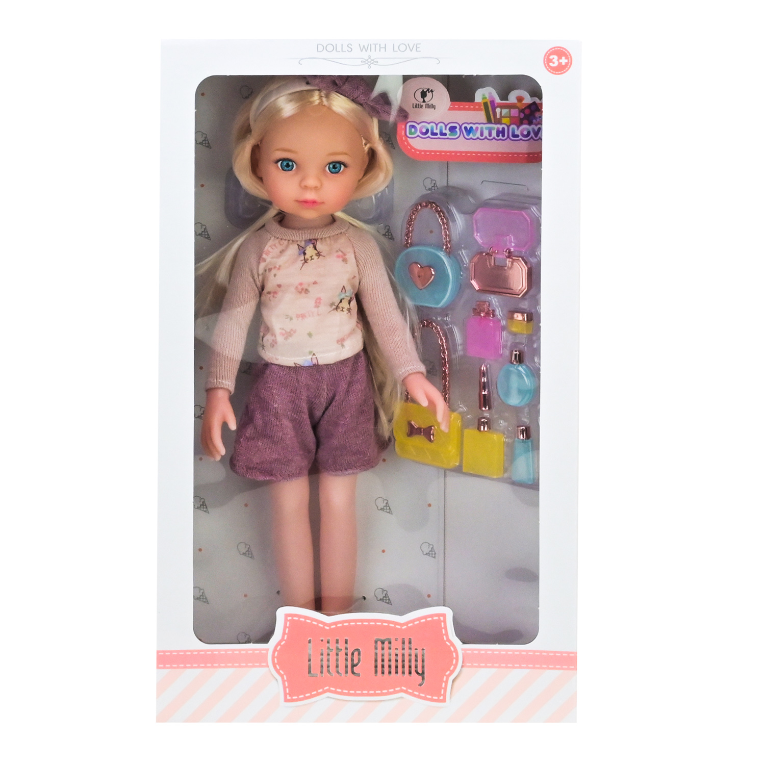 Лялька арт. 91099-I/J (36шт/2) мікс 2 види, в наборі аксес короб. 22*10*36см