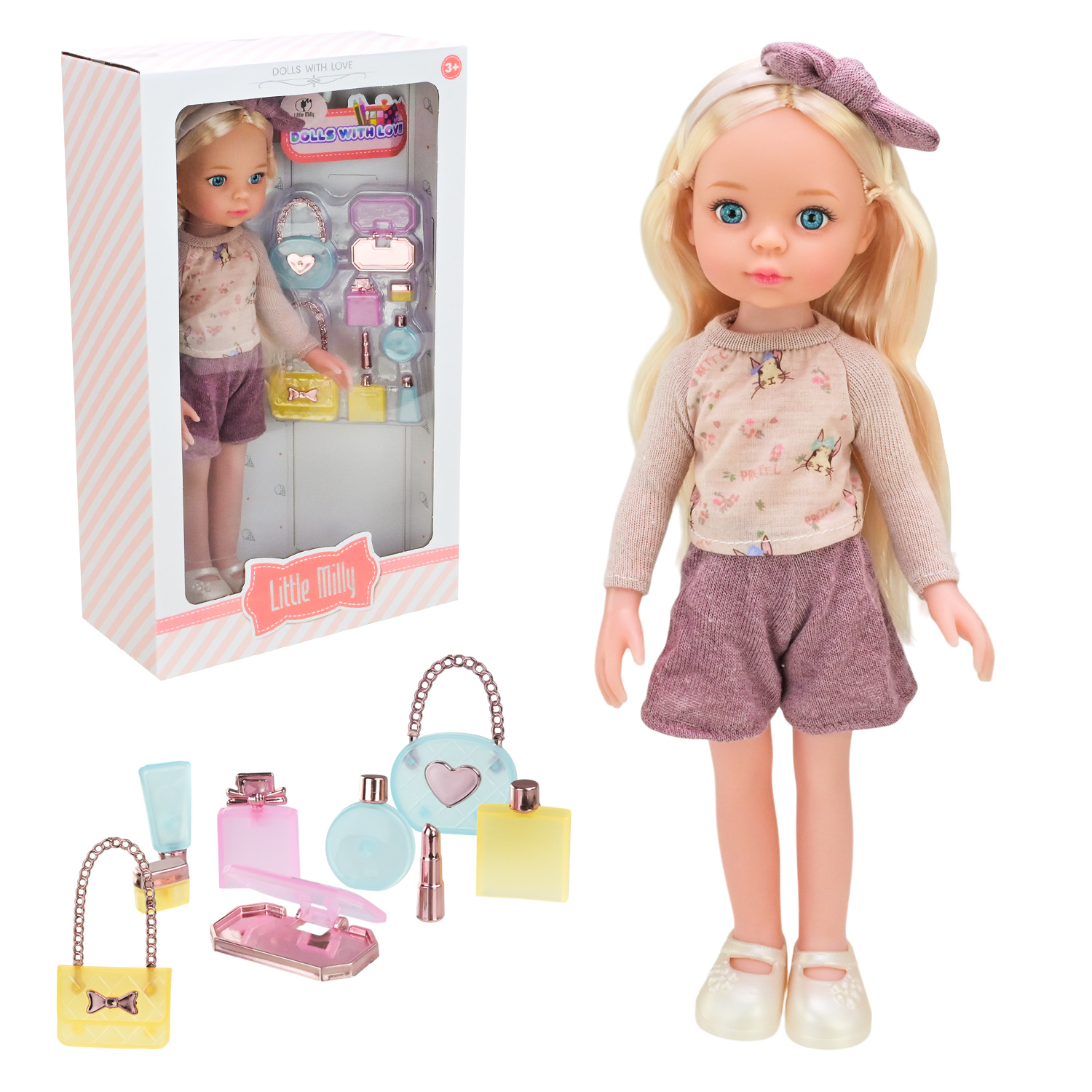 Лялька арт. 91099-I/J (36шт/2) мікс 2 види, в наборі аксес короб. 22*10*36см