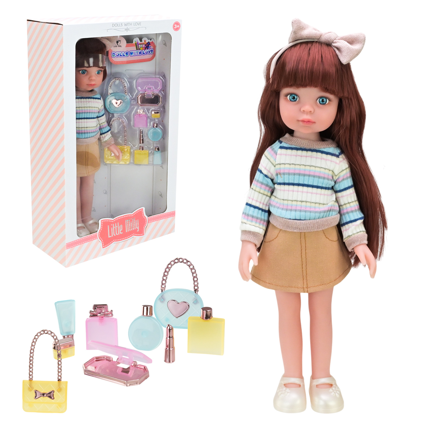 Лялька арт. 91099-I/J (36шт/2) мікс 2 види, в наборі аксес короб. 22*10*36см