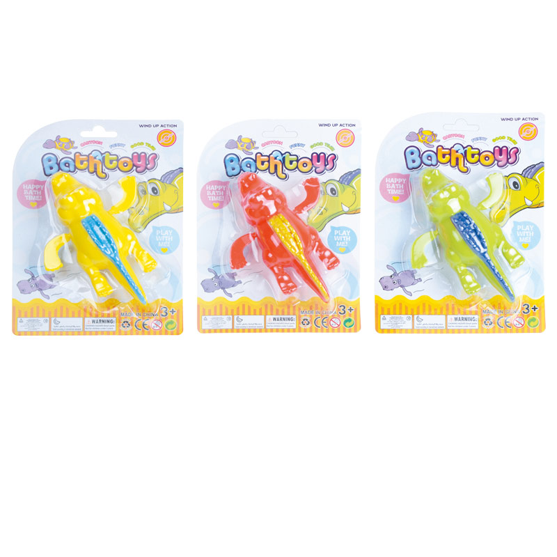 Водоплавні іграшки арт. 556X (288шт/3) крокодил заводний,3 кольори мікс, планшет 14,5*20*6см