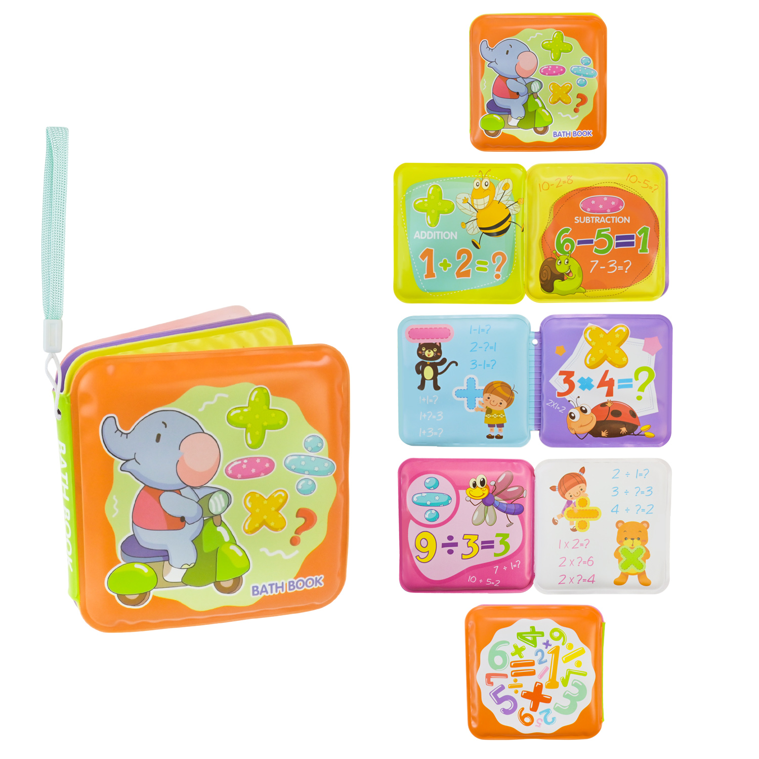 Іграшка для купання арт. 85D-22/23/24 (608шт/2)книжки 3 види мікс, пакет 12*6*16см