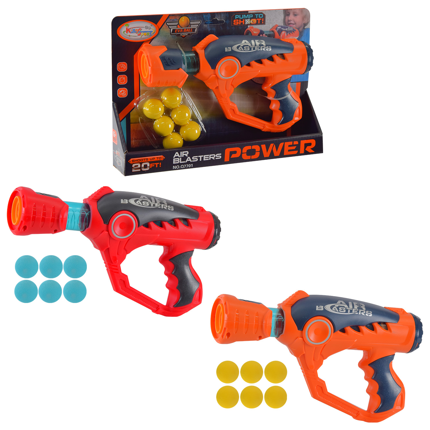 Зброя помпова арт. Q7701 (48шт) 2кольори, стріляє кулями, у відкр. короб. 24*6*14,5см