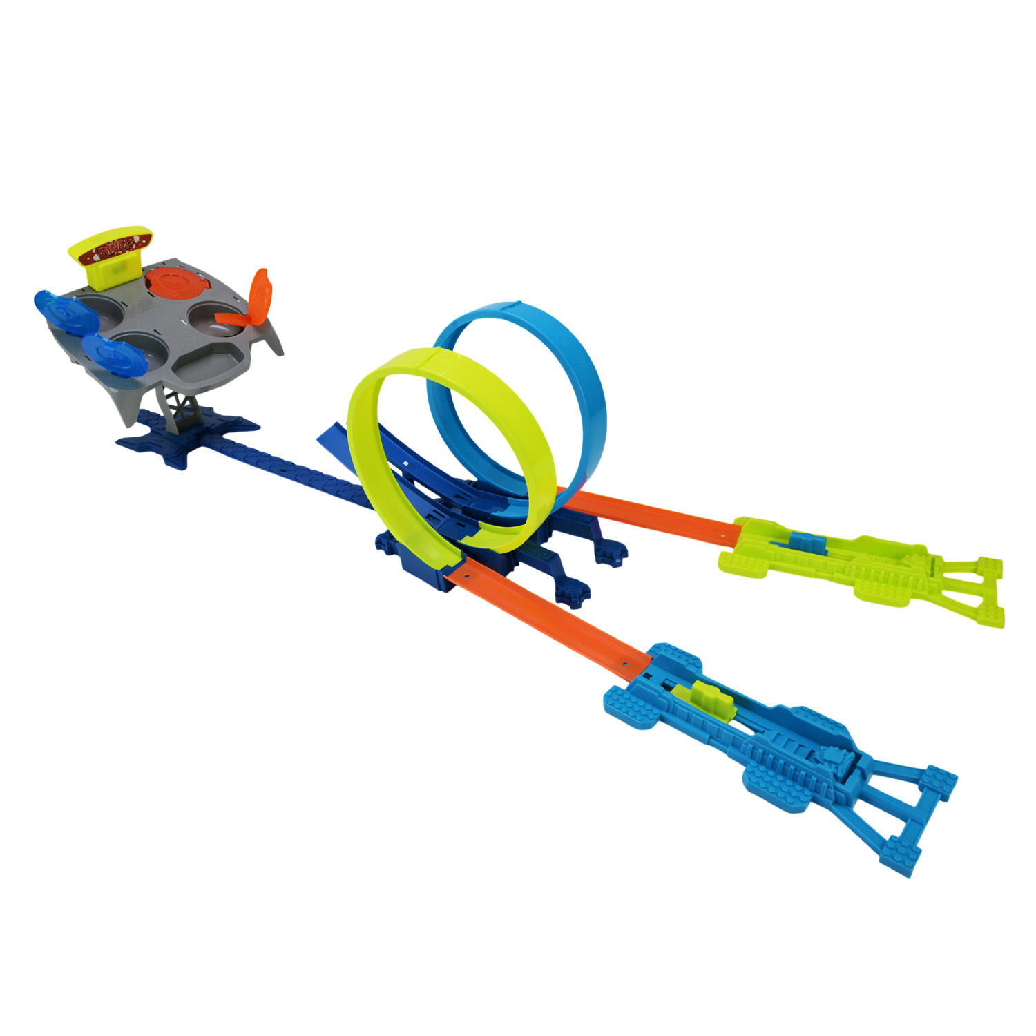 Трек JJ165 (18шт) батар. світло,звук,2машинки, короб. 61*7*38см