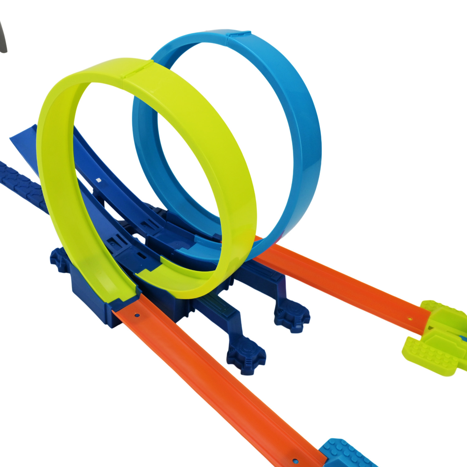 Трек JJ165 (18шт) батар. світло,звук,2машинки, короб. 61*7*38см