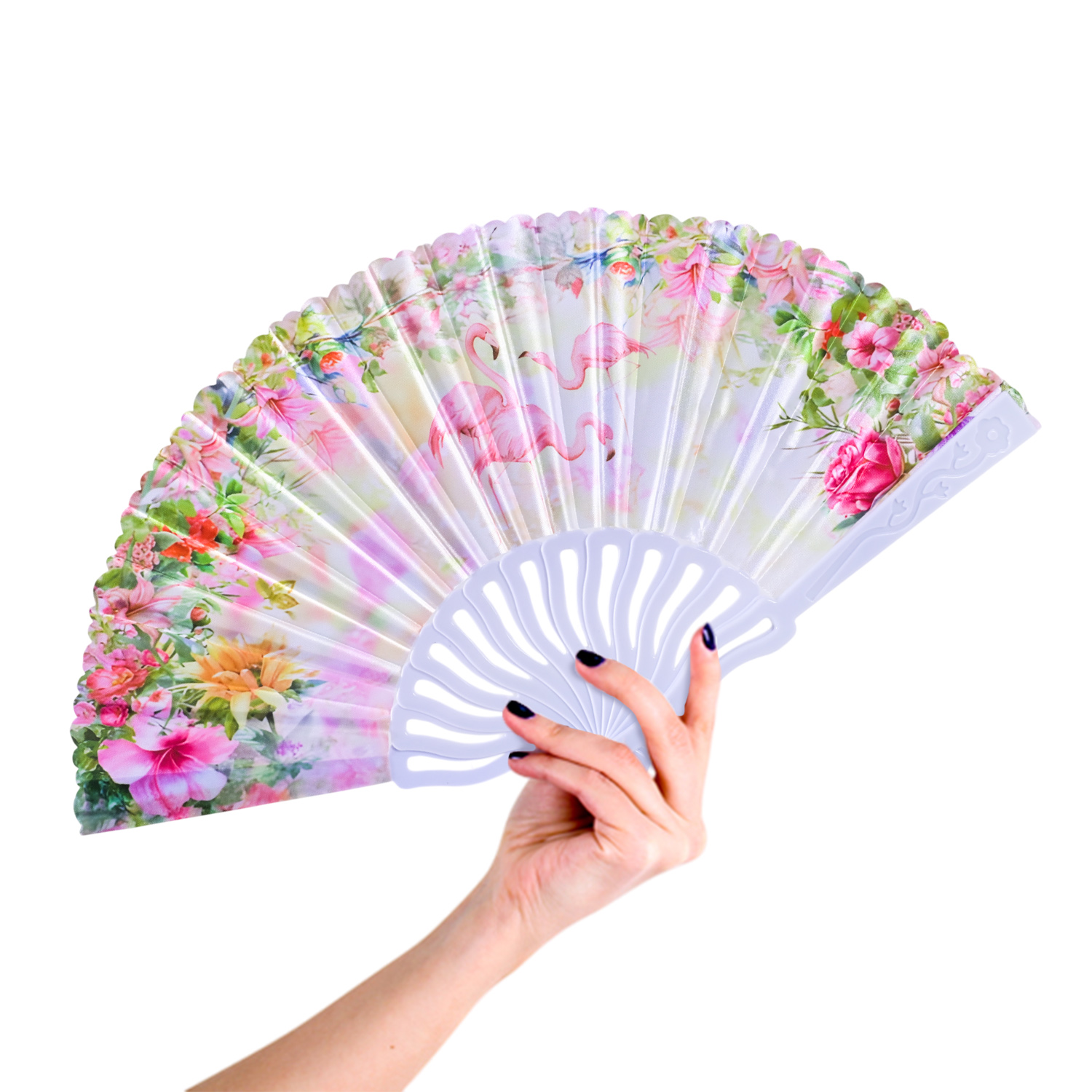 Аксесуар віяло арт. C2833 (240шт) Фламінго 8 кольорів