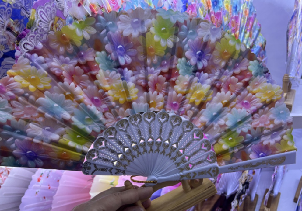 Аксесуар віяло арт. C2835 (240шт) Квіти 6 мікс