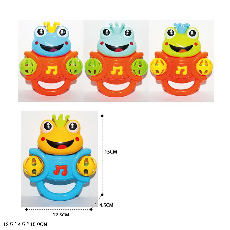 Брязкальце у ручку арт. 222-15 (480шт/2) 4 кольори мікс, пакет 13*16*4см