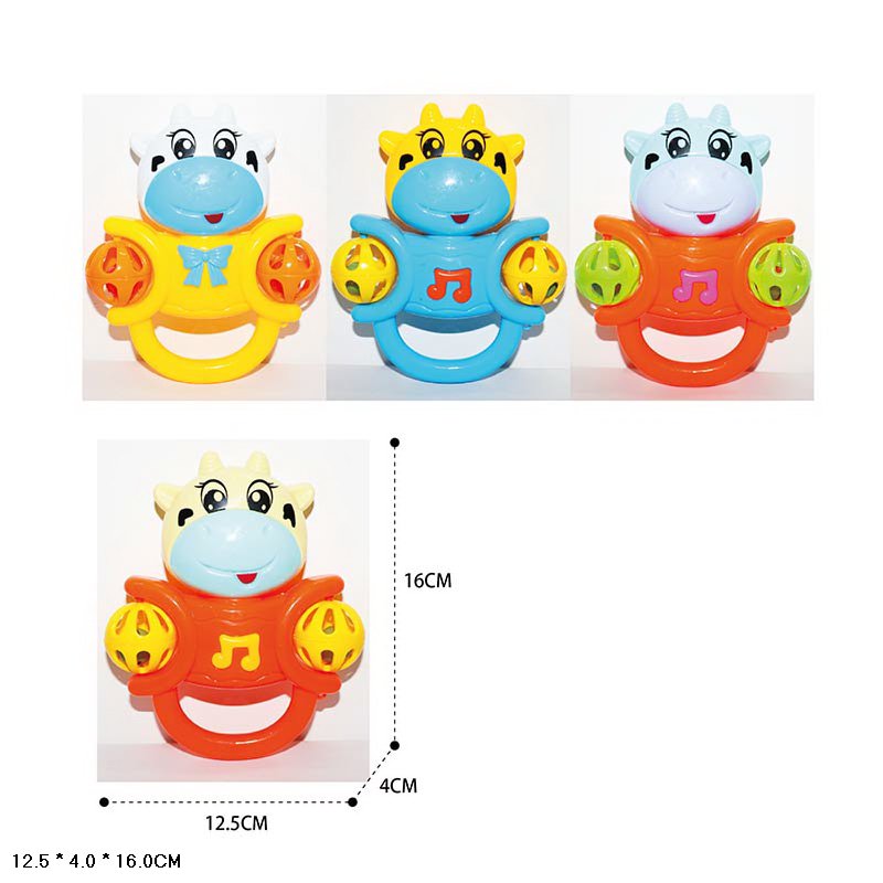 Брязкальце у ручку арт. 222-2 (480шт/2) 4 кольори мікс, пакет 13*16*4см