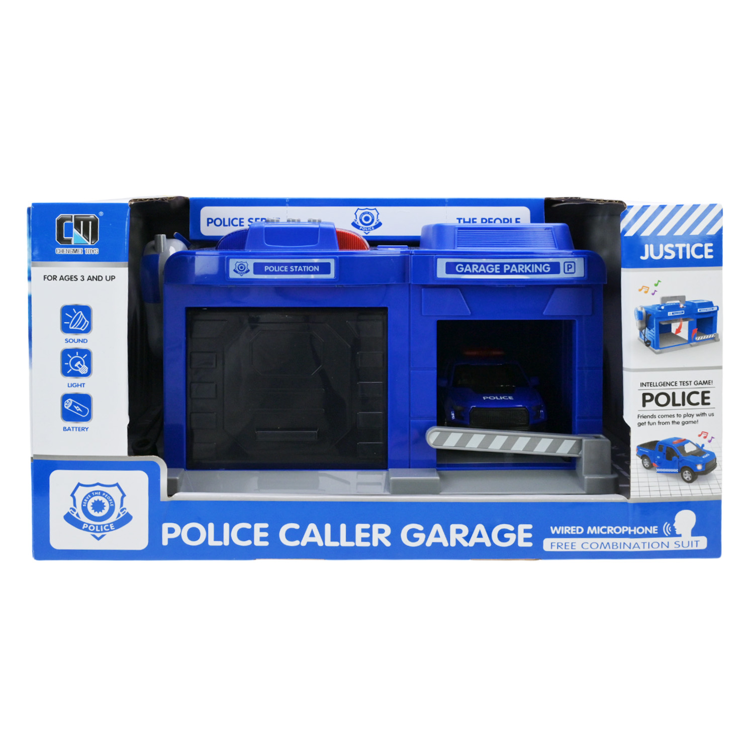 Паркінг арт. CLM-556 (8шт) поліція, світло, звук, короб.. 37*25*19,8 см, р-р іграшки – 26*20.5*15.5 см