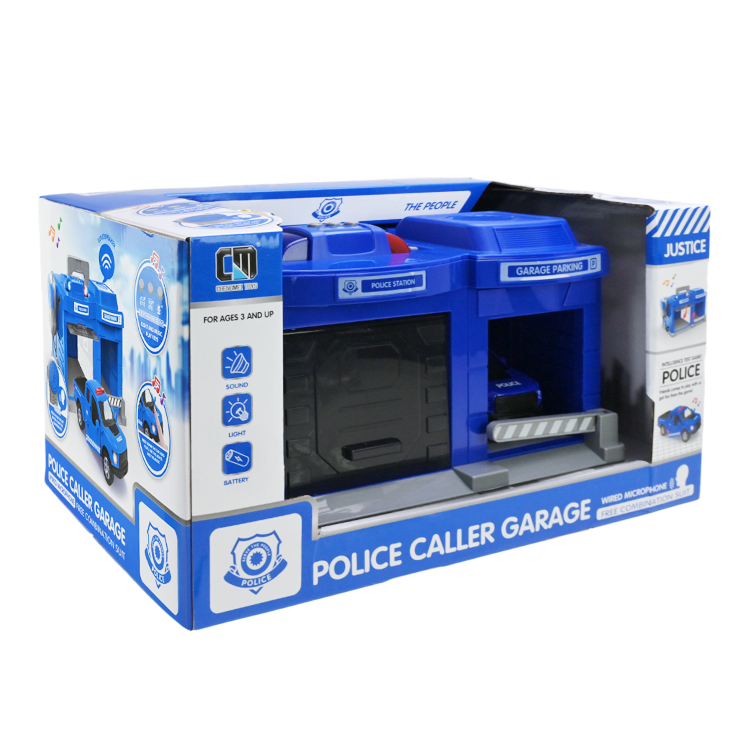 Паркінг арт. CLM-556 (8шт) поліція, світло, звук, короб.. 37*25*19,8 см, р-р іграшки – 26*20.5*15.5 см