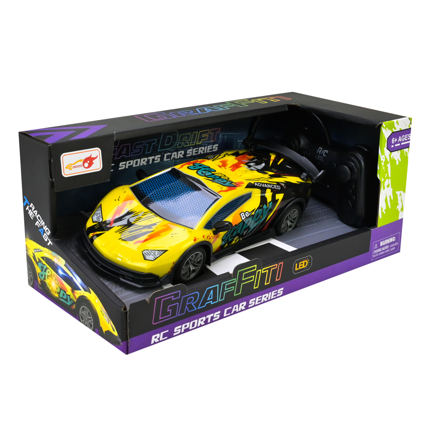 Машина р/к арт. 998-3A (60шт/2) батар 2кольора, світло, короб. 26*13,5*12см