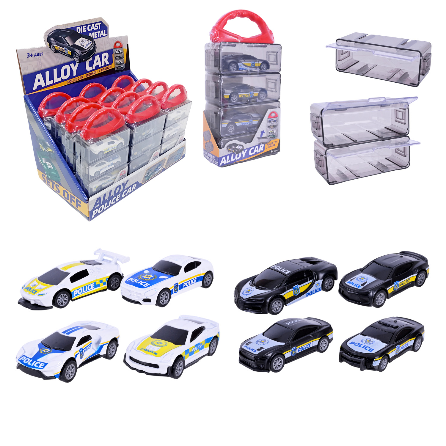 Набір машин арт. 485-2A (72шт/2)  набір металевих машин, 2 види, у дисплей боксі 28*17*19 см, у валізі 9*4*18 см