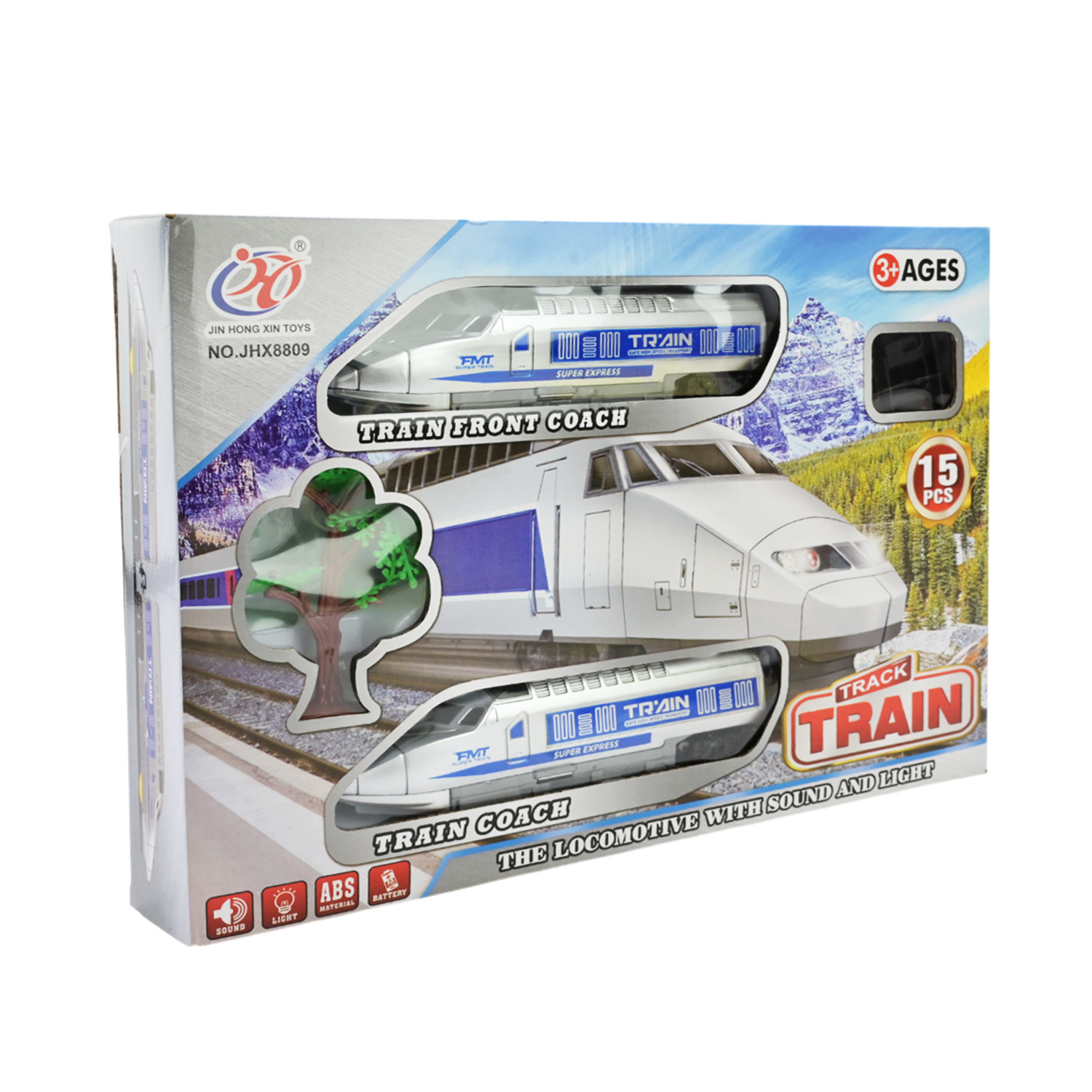 Потяг арт. JHX8809 (60шт/2) батар світло, звук, короб. 40*7*30,5см