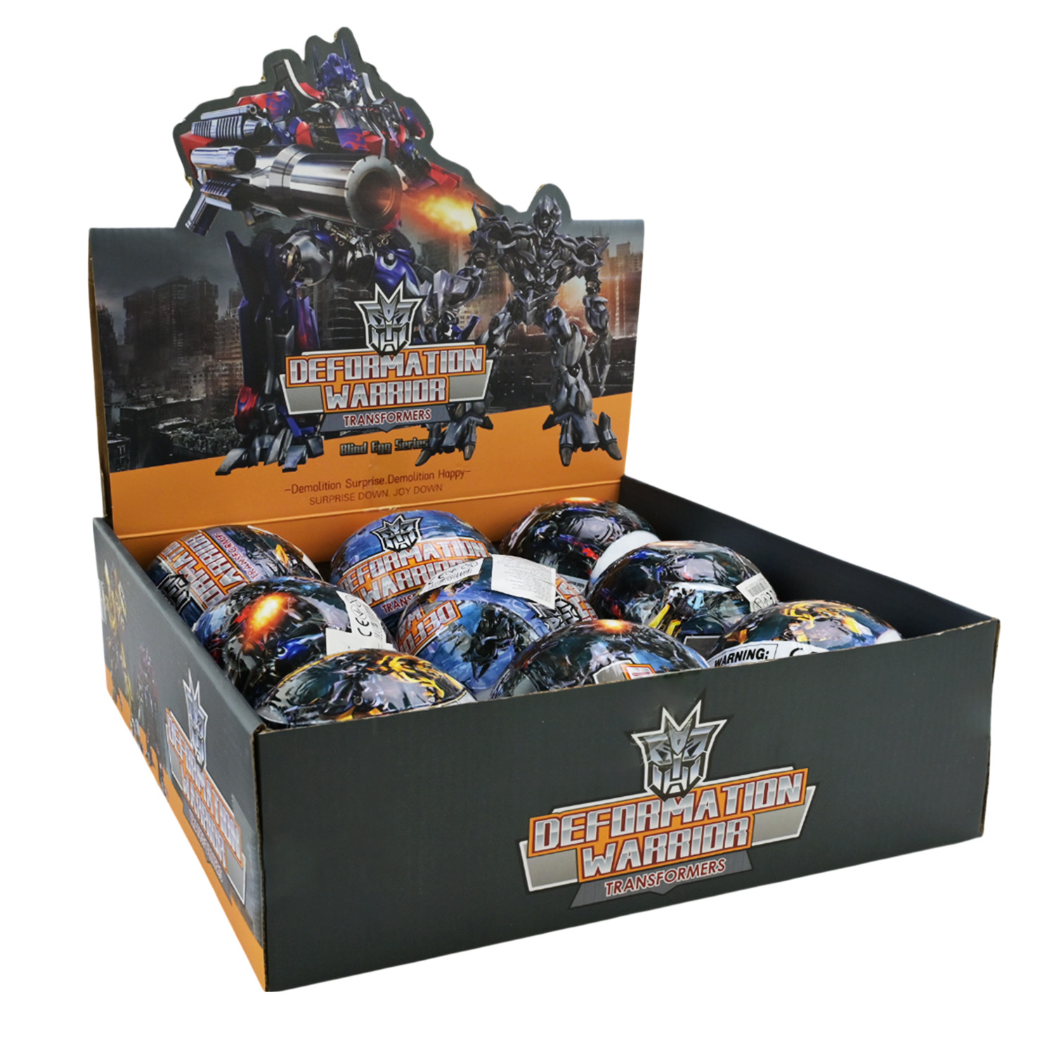 Транспорт арт. 545-02 (216шт) 12видів, куля-сюрприз 10 см, 24уп по9шт у дисплей боксі 32*31*10см