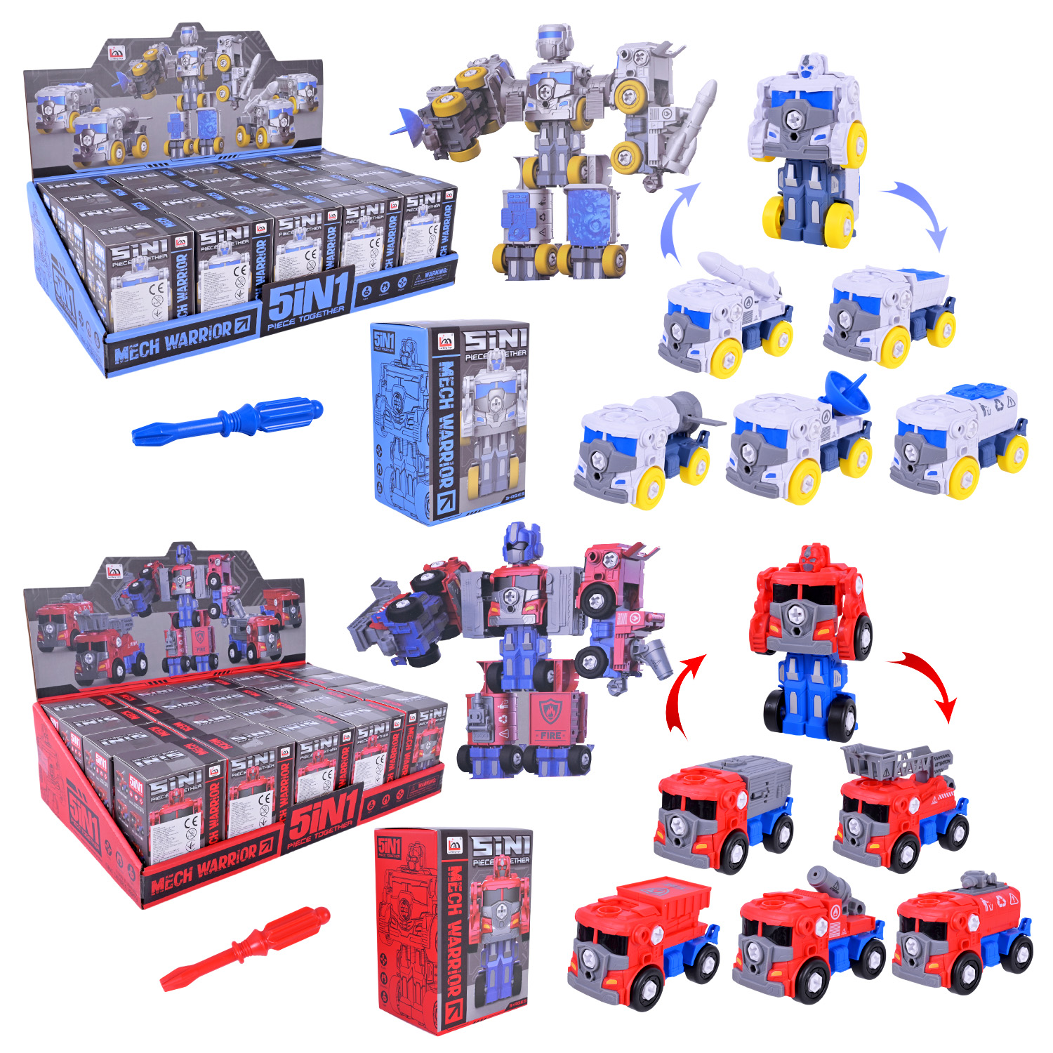 Трансформер арт. LM918-C/LM919-C (160шт/2)  2види, 8 дисп по 20шт короб. 8*6*6 см у дисплей боксі 42,6*26*12,3см