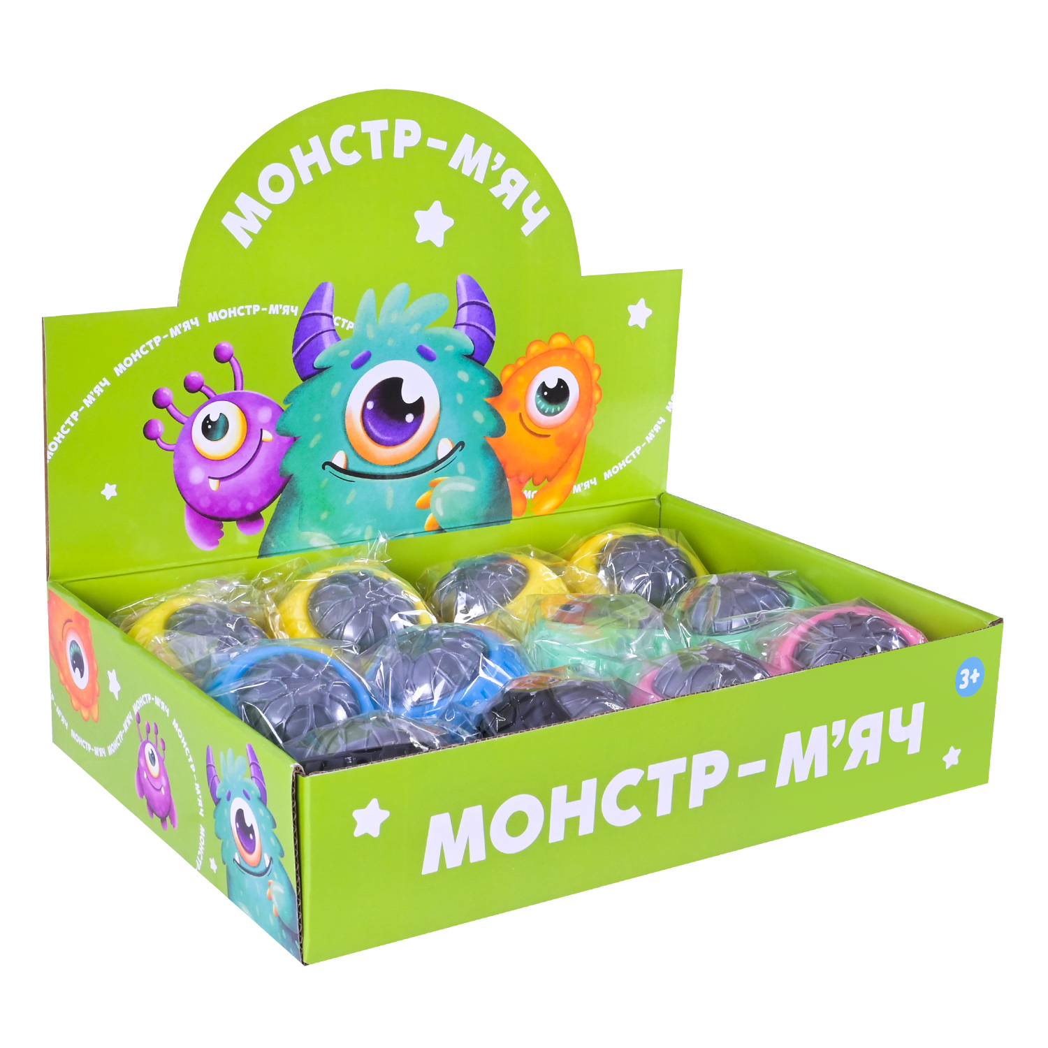 Пострибунчик арт. PR2517 (288шт) 5 видів 6,5 см світиться, 12 шт у дісплеї 29*21*6,5 см