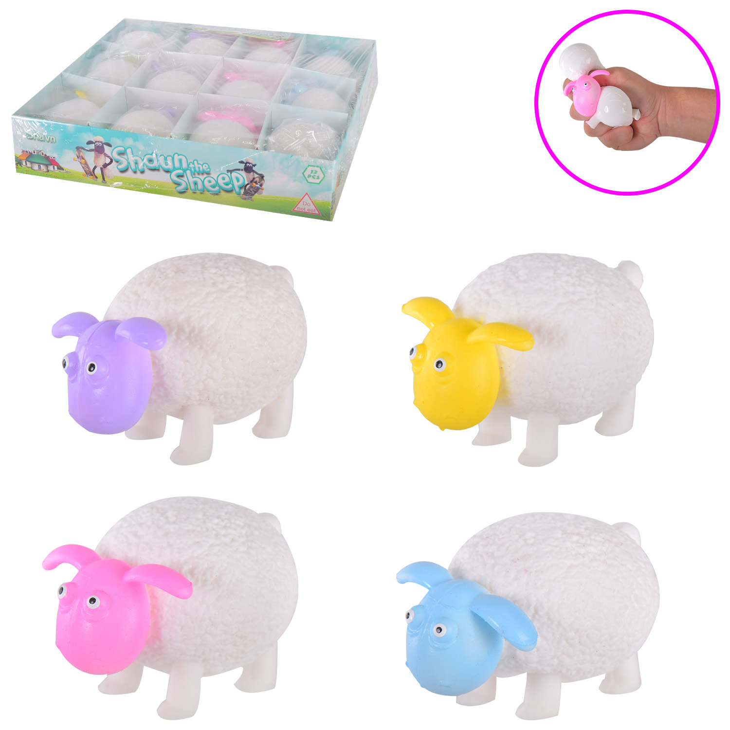 Антистрес арт. AN43206 (288шт) вівця 12шт дисп. боксі 30*27*6 см, р-р ігрушки 9*7*7 см, ціна за шт