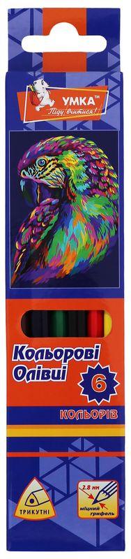 Олівці кольорові "Фауна", 6 кол., ЦК41-21, УМКА