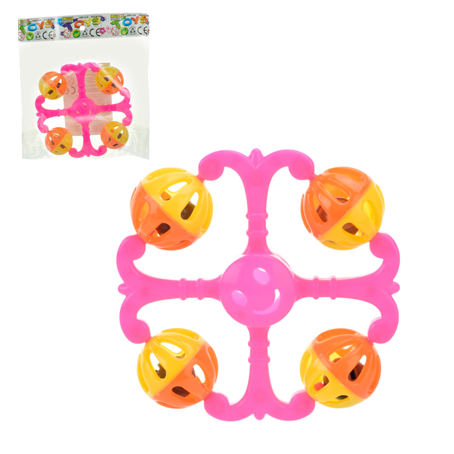 Брязкальце у ручку арт. 929-4A (720шт/2) пакет 13,5*13,5см