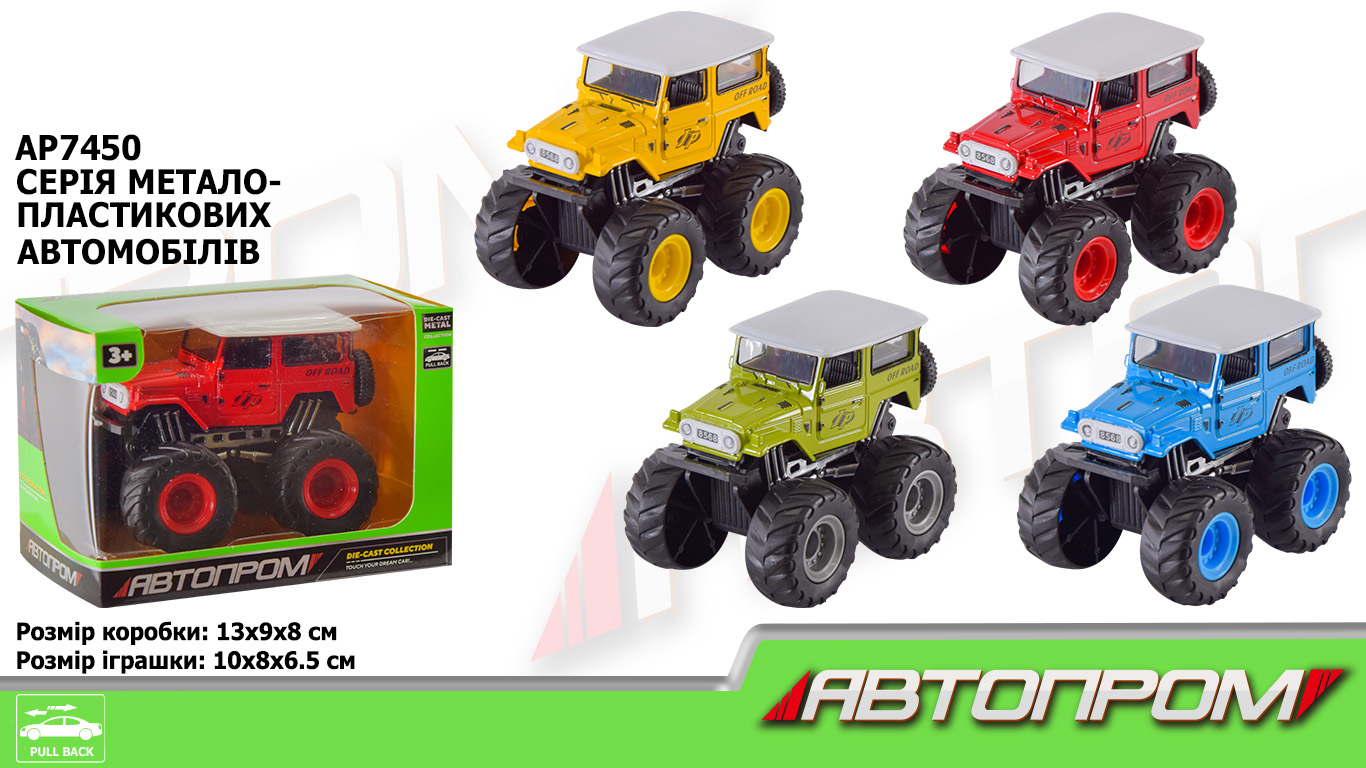 Машина мет. АВТОПРОМ арт. AP7450 (96шт/2) короб. 13*8*9см