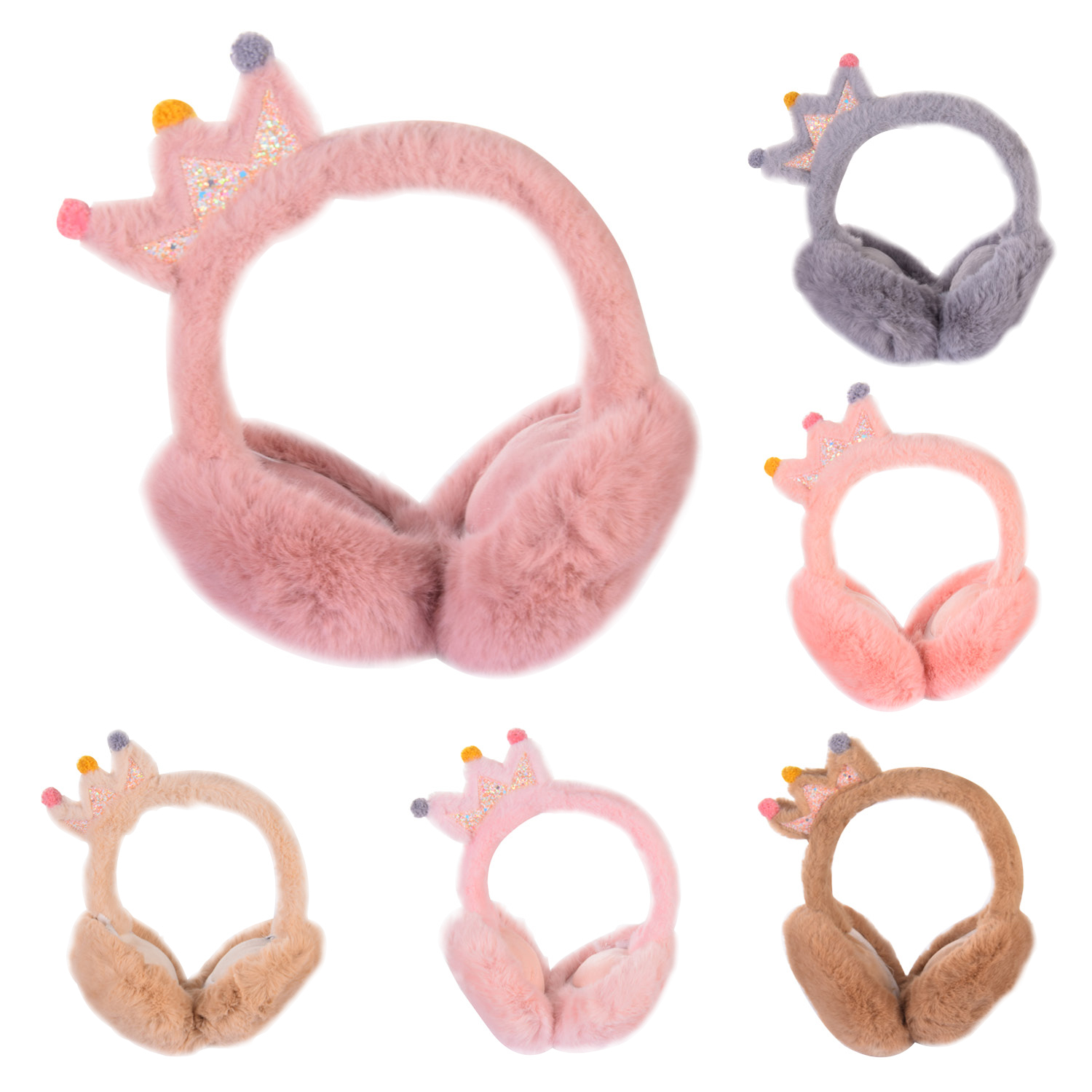 Хутряні навушники арт. EZ006 (120шт) 6 кольорів