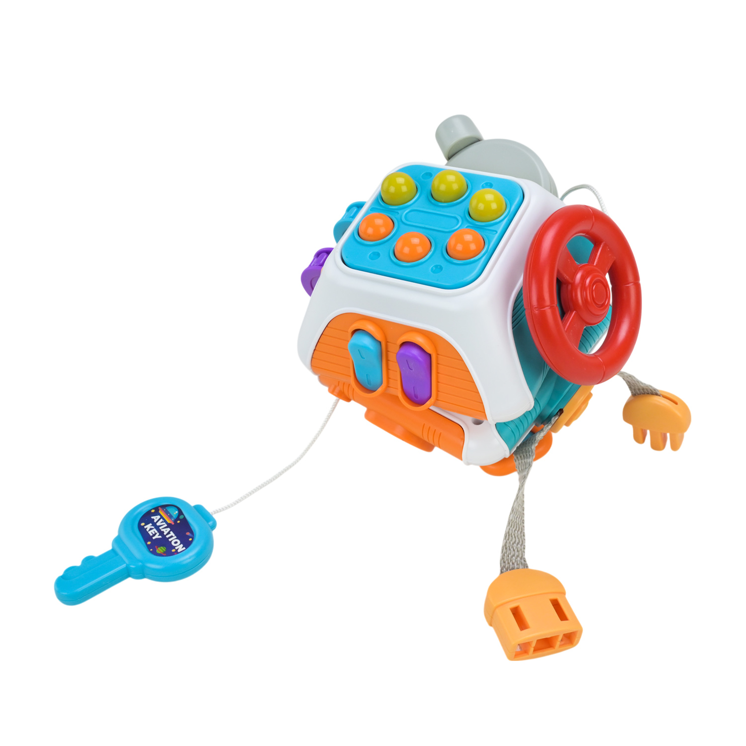 Брязкальце арт. PL-724-77 (60шт) "Сонячний зайчик", тактильні, рухомі частини, р-р13*14, у короб.14*15*14см