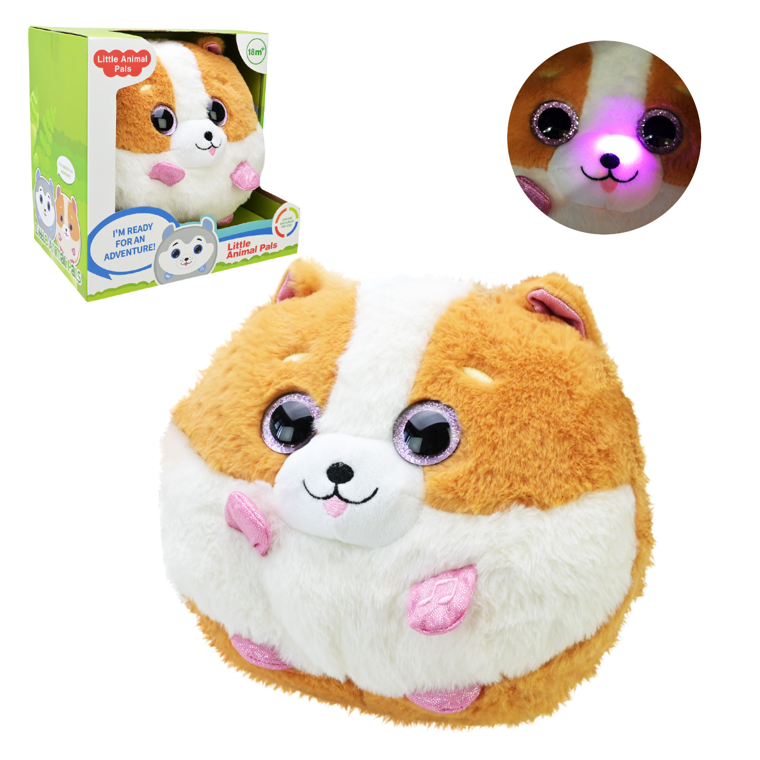 М'яка інтер. іграшка арт. 1933-1 (24шт) собачка  музика, світло, повторюшка короб. 24,5*23*16см