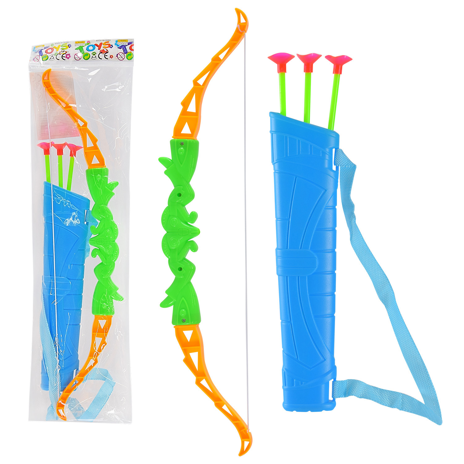 Лук та стріли арт. 265B-26 (360шт/2) 3 стріли, пакет 15*51см