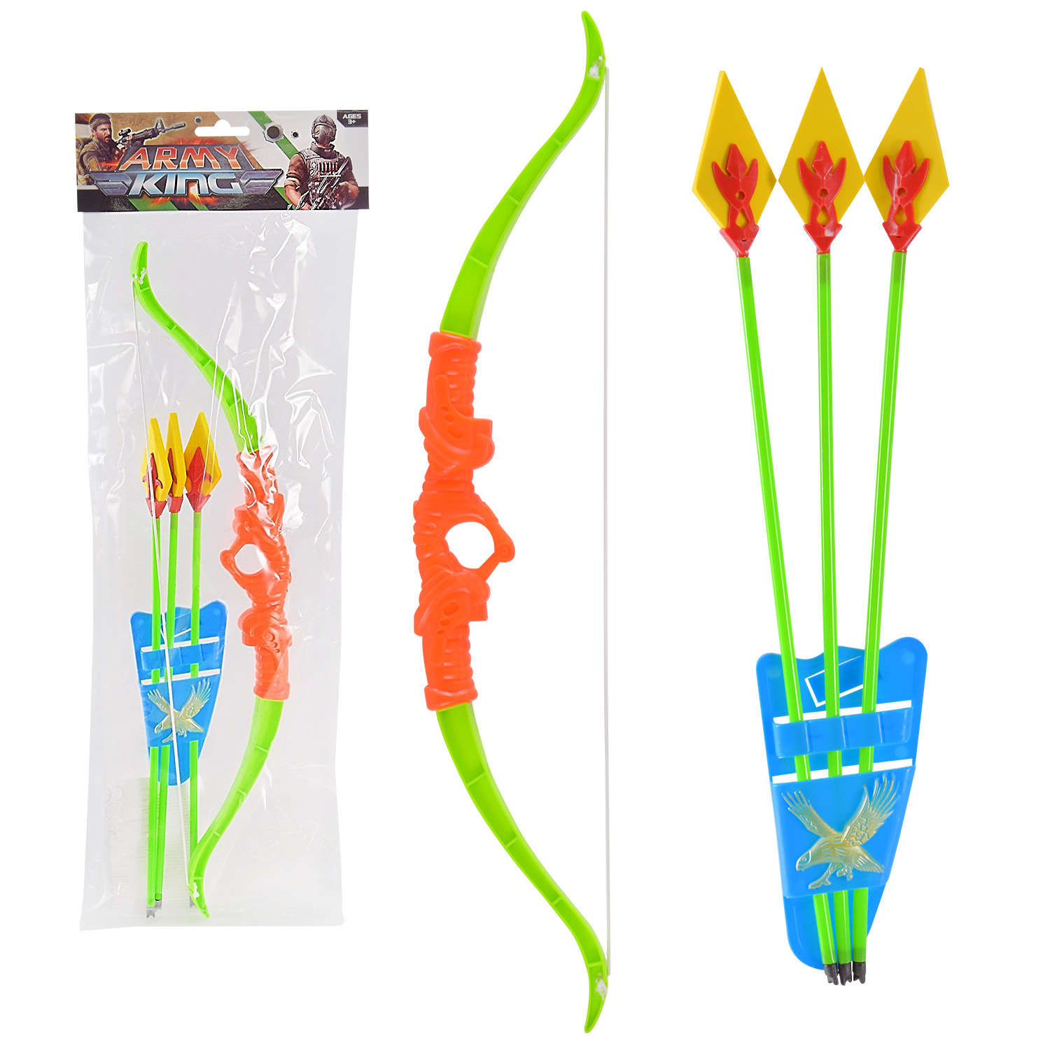 Лук та стріли арт. 1692-62 (480шт/2) 3 стріли, пакет 52*17см