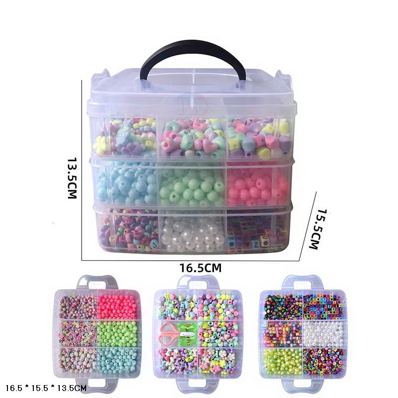 Бісер арт. 330-148 (48шт) триповерховий бокс, бісер, намистини, бокс 13,5*16,5*15,5см