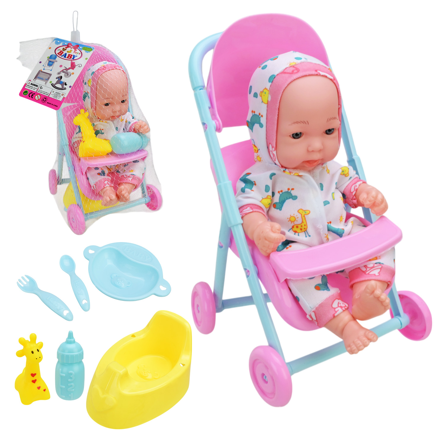 Пупс арт. LD9402D-C1 (72шт/2) аксес у сітці. 30см